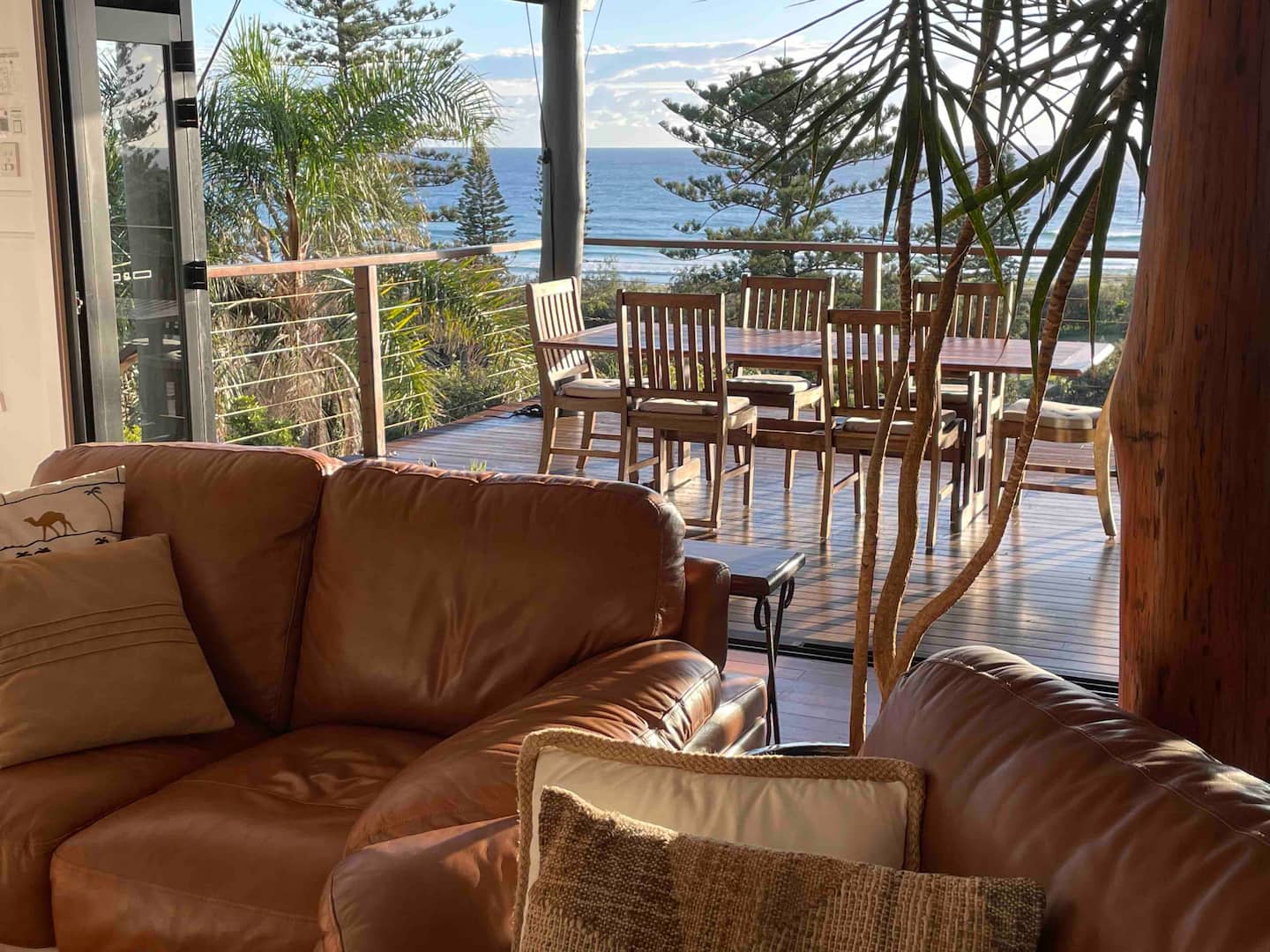 Ocean and creek outlook from the Kingscliff Beach and Creek Views Airbnb